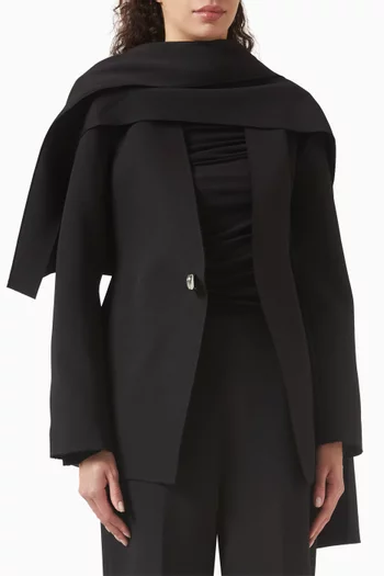 Mika Asymmetric Cape Blazer