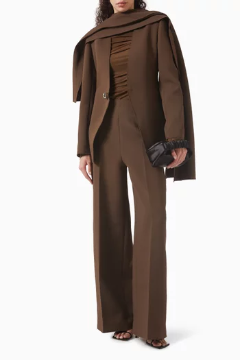 Mika Asymmetric Cape Blazer