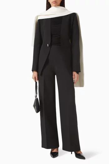 Mika Asymmetric Cape Blazer