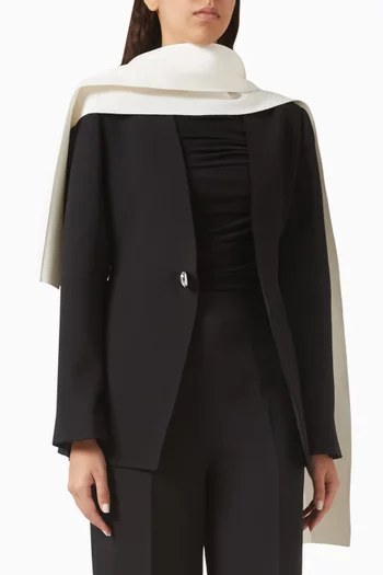 Mika Asymmetric Cape Blazer