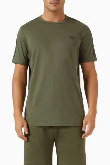 Contrast Tape Ringer T-shirt in Cotton