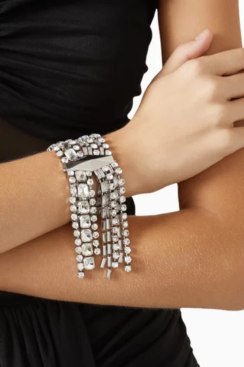Zandra Crystal Bracelet in Silver-tone Steel