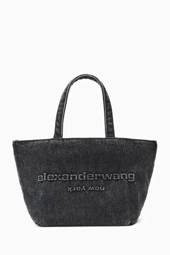 Small Punch Tote Bag in Denim