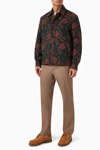 Noel Paisley Coach Jacket in Italian Jacquard