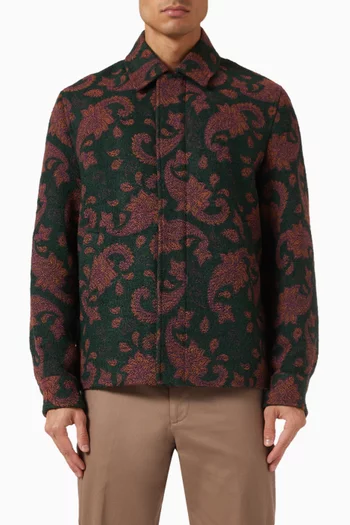 Noel Paisley Coach Jacket in Italian Jacquard