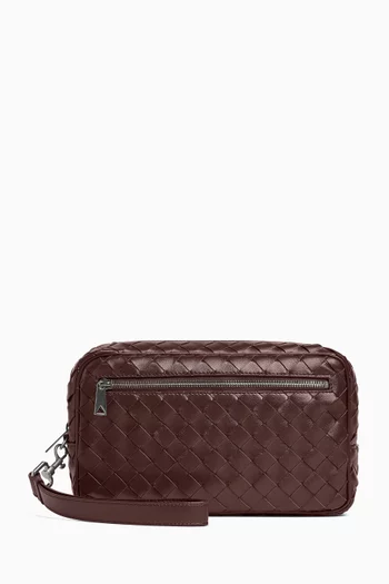 Wristlet Pouch in Intrecciato Calfskin