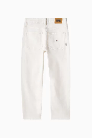 Relaxed Straight Leg Jeans in Denim