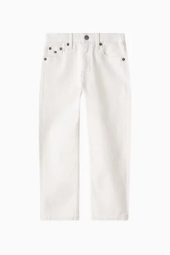 Relaxed Straight Leg Jeans in Denim