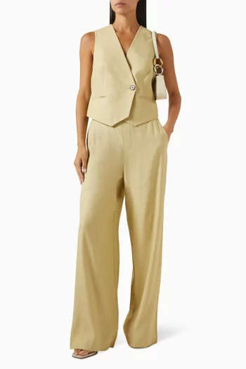 بنطال مونتيسيتو مزيج كتان وفيسكوز