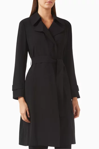 Oaklane Trench Coat in Japanese Crepe