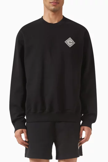 Pearl Diamond-patch Sweatshirt in Cotton