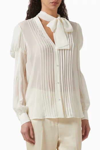 Lavalliere Blouse in Silk-georgette