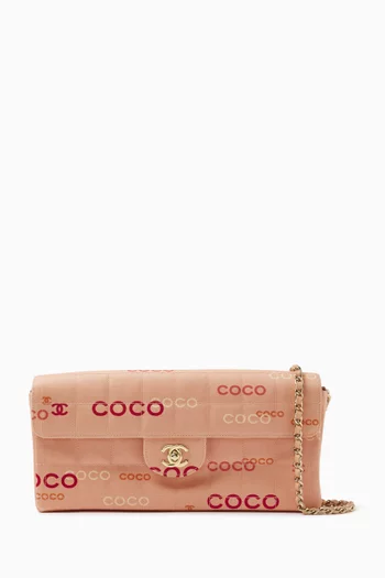 East West Chocolate Bag Bag in Leather
