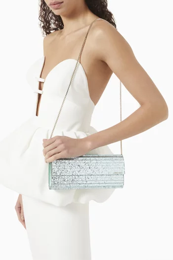 Sweetie Glitter Clutch in Acrylic
