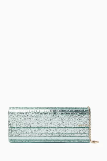 Sweetie Glitter Clutch in Acrylic
