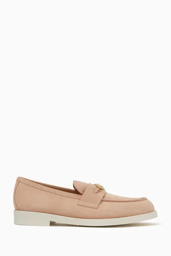 Maddie Diamond Loafers in Velvet Suede
