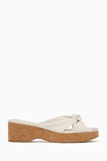 Avenue 50 Wedge Mules in Nappa Leather