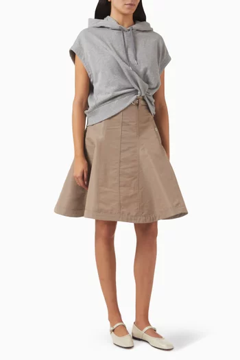 Flounce Skirt Hoodie Dress