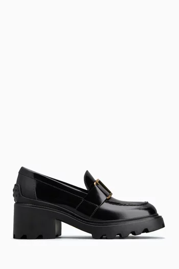 Penny 60 Platform Loafers in Leather
