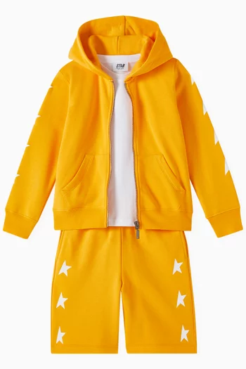 Star-print Hoodie in Cotton