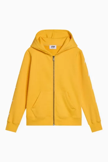 Star-print Hoodie in Cotton