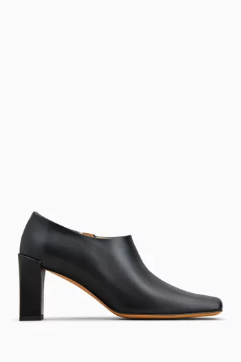 Square-toe 70 Ankle Boots in Leather