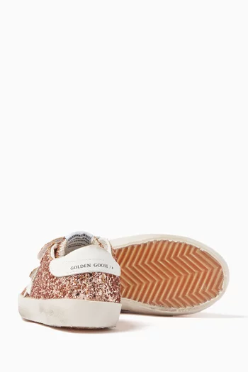 Old School Glitter Sneakers in Leather
