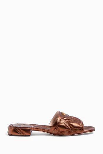 Slide Sandals in Nappa Leather