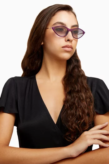 Bolt Logo Irregular Sunglasses