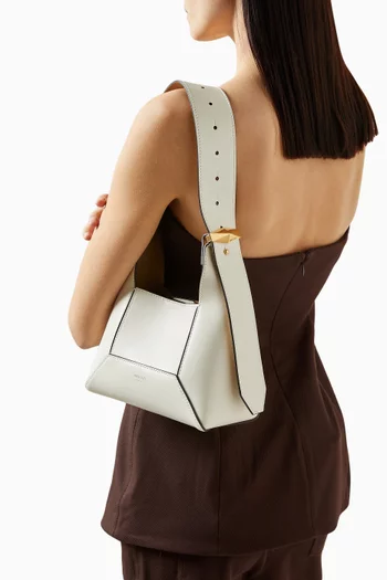 Small Diamond Hobo Bag in Leather