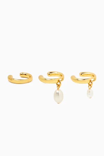Romi Ear Cuff Set in Gold-tone Brass
