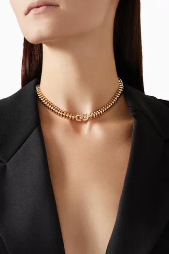 Sofia Choker Necklace in Gold-tone Brass