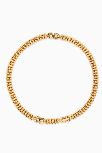 Sofia Choker Necklace in Gold-tone Brass