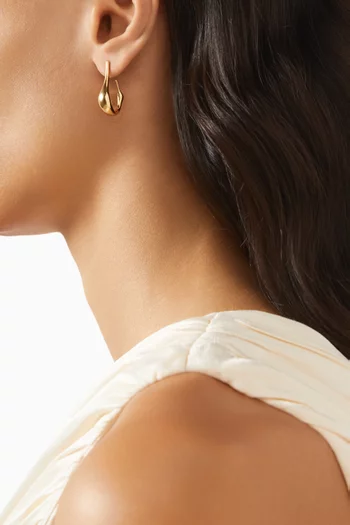 Small Colette Hoop Earrings in Gold-tone Brass