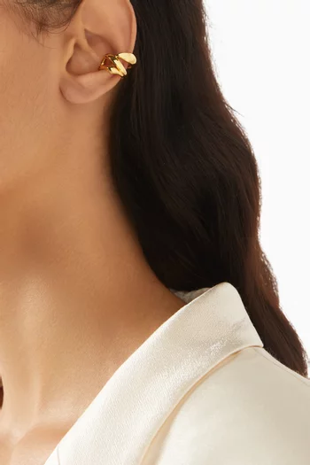 Colette Single Ear Cuff in Gold-tone Brass