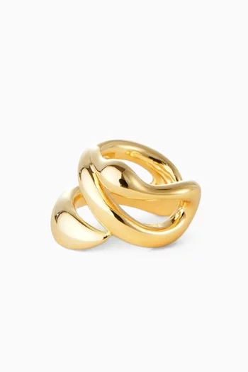 Colette Single Ear Cuff in Gold-tone Brass