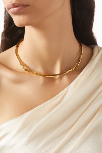 Lisieux Collar Necklace in Gold-plated Brass
