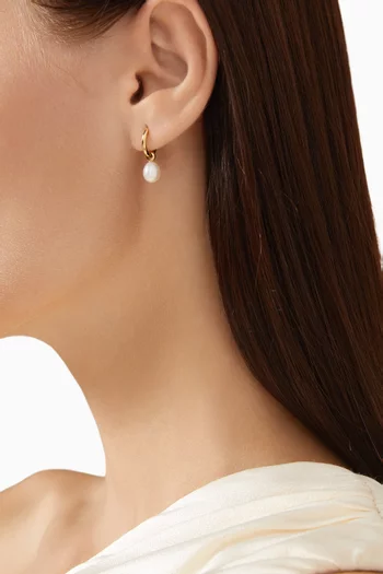 Summer Huggie Earring Set in Gold-plated Steel