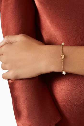 Lucille Pendant Bracelet in Gold-plated Steel