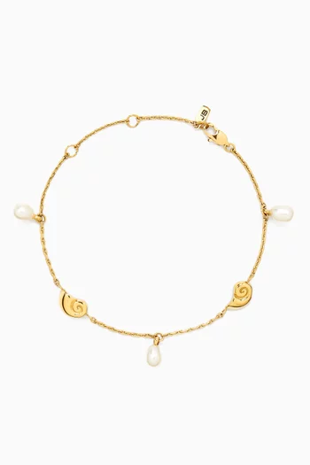 Lucille Pendant Bracelet in Gold-plated Steel