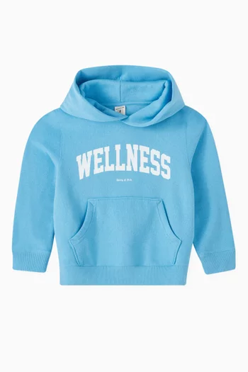 كنزة بغطاء الرأس بطبعة شعار Wellness Ivy‏ صوف قطني