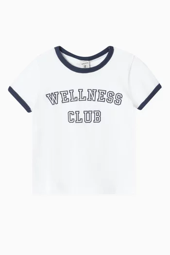 تي شيرت رينجر بطبعة شعار Wellness Club‏ قطن