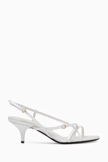 Mini Buckle 55 Sandals in Patent Leather