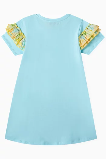 Graphic-print Dress in Cotton