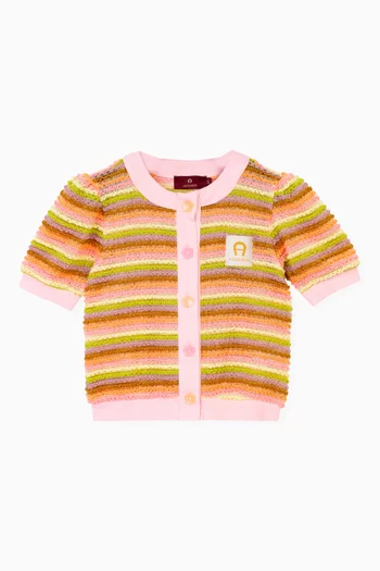 Striped Crochet Cardigan