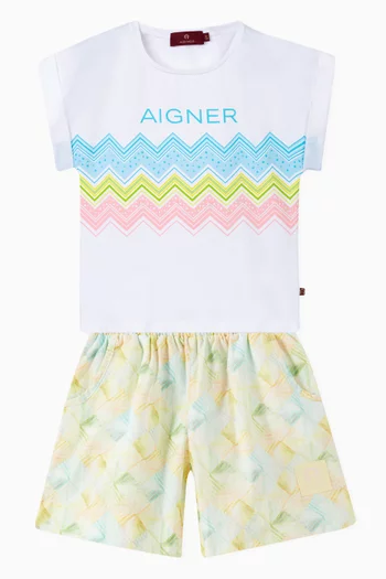 Batiste Printed Shorts in Cotton-poplin