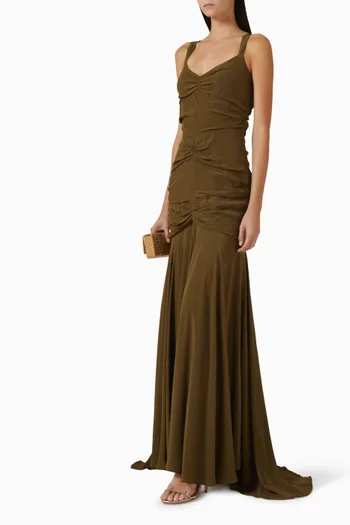 Perdita Maxi Dress in Crepe de Chine