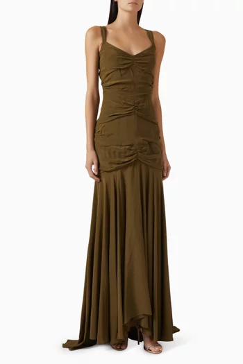 Perdita Maxi Dress in Crepe de Chine