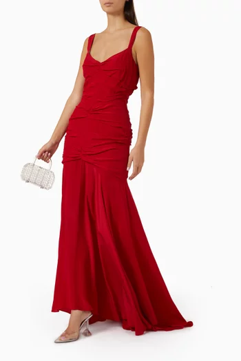 Perdita Maxi Dress in Crepe de Chine