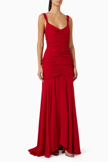 Perdita Maxi Dress in Crepe de Chine